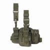 Tactical Drop Leg Holster for Right or Left Hand, Adjustable Thigh Holster with Utility Pouches and Secure Retention Straps