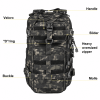 Small Military Tactical Backpack 30L Assault Backpack Tactical Bag for Outdoor,Hiking, Camping Travel