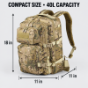 Small Tactical Backpack Assault Pack 40L Military Backpack with Molle for Hiking Hunting Rucksack Trekking