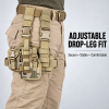 Tactical Drop Leg Holster for Right or Left Hand, Adjustable Thigh Holster with Utility Pouches and Secure Retention Straps