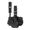 Tactical Drop Leg Holster for Right or Left Hand, Adjustable Thigh Holster with Utility Pouches and Secure Retention Straps