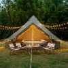 Oxford Bell Tent for Family Camping - Spacious 9.8ft Yurt with Stove Jack, Large Glamping Tents for 3-4 People, 4 Season Oxford Hot Tent Shelter