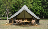 Oxford Bell Tent for Family Camping - Spacious 9.8ft Yurt with Stove Jack, Large Glamping Tents for 3-4 People, 4 Season Oxford Hot Tent Shelter