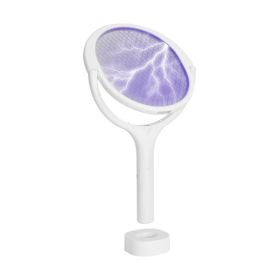 Indoor Outdoor Handheld Mosquito Repeller Fly Swatter (Color: White, Type: Mosquito Repeller)