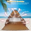 Pop Up Beach Tent Sun Shade Shelter Anti-UV Automatic Waterproof Tent Canopy for 2/3 Man w/ Net Window Storage Bag
