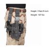 Tactical Drop Leg Holster for Right or Left Hand, Adjustable Thigh Holster with Utility Pouches and Secure Retention Straps